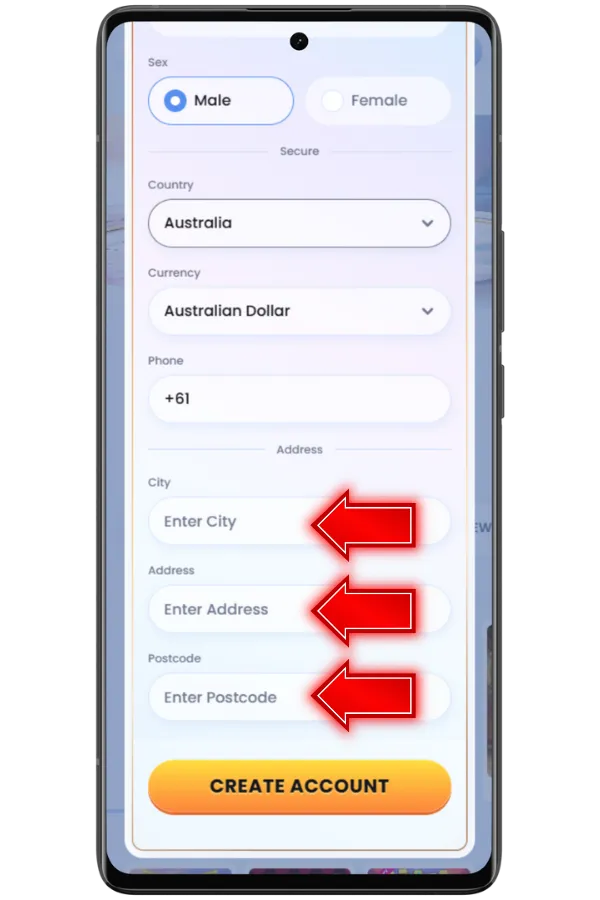 Complete address details