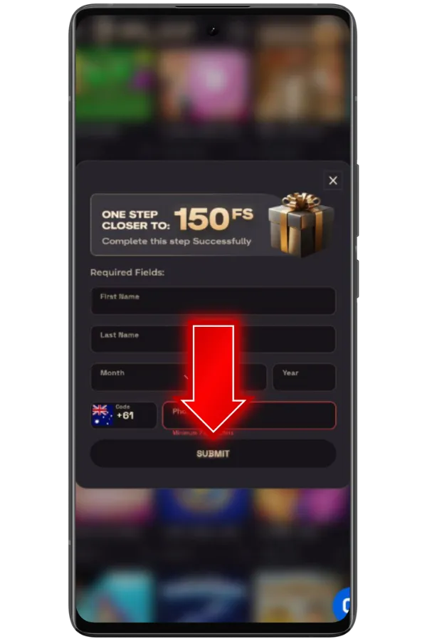 Finalise account creation on SevenPlay