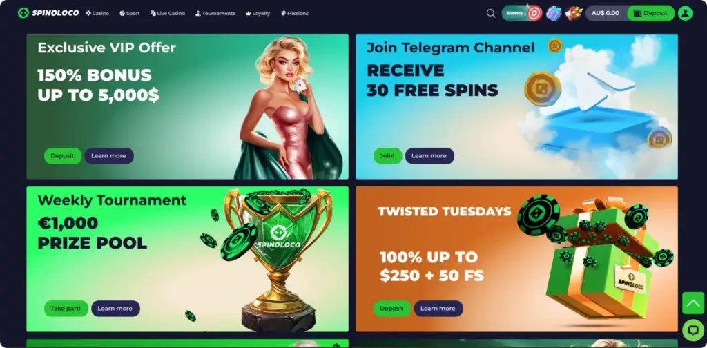 Free Bets and Weekly Promotions Spinoloco