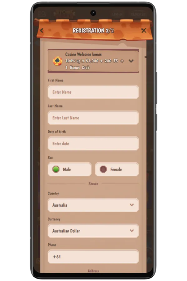 Provide personal information