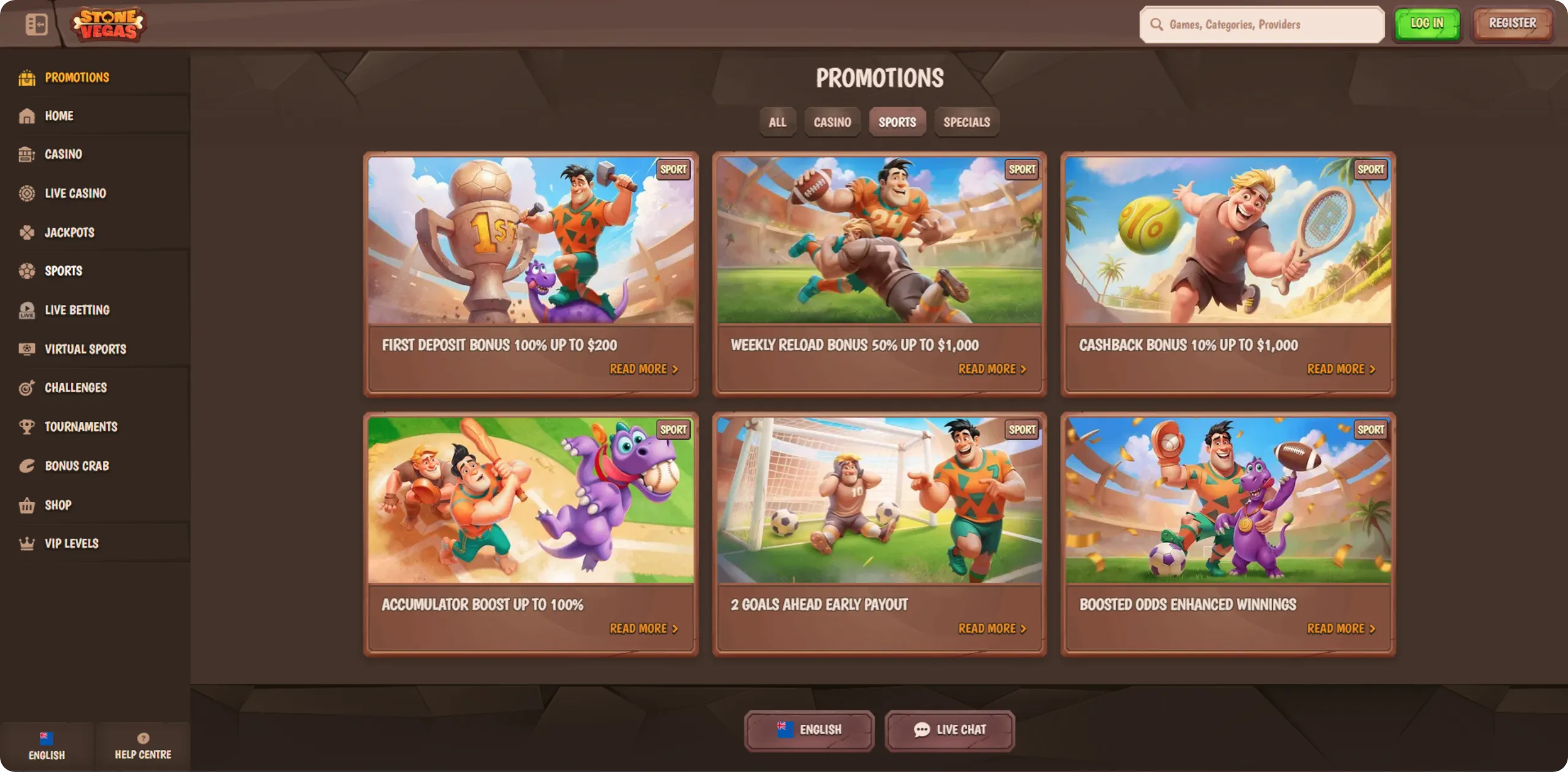 Sports Betting Bonuses Stonevegas