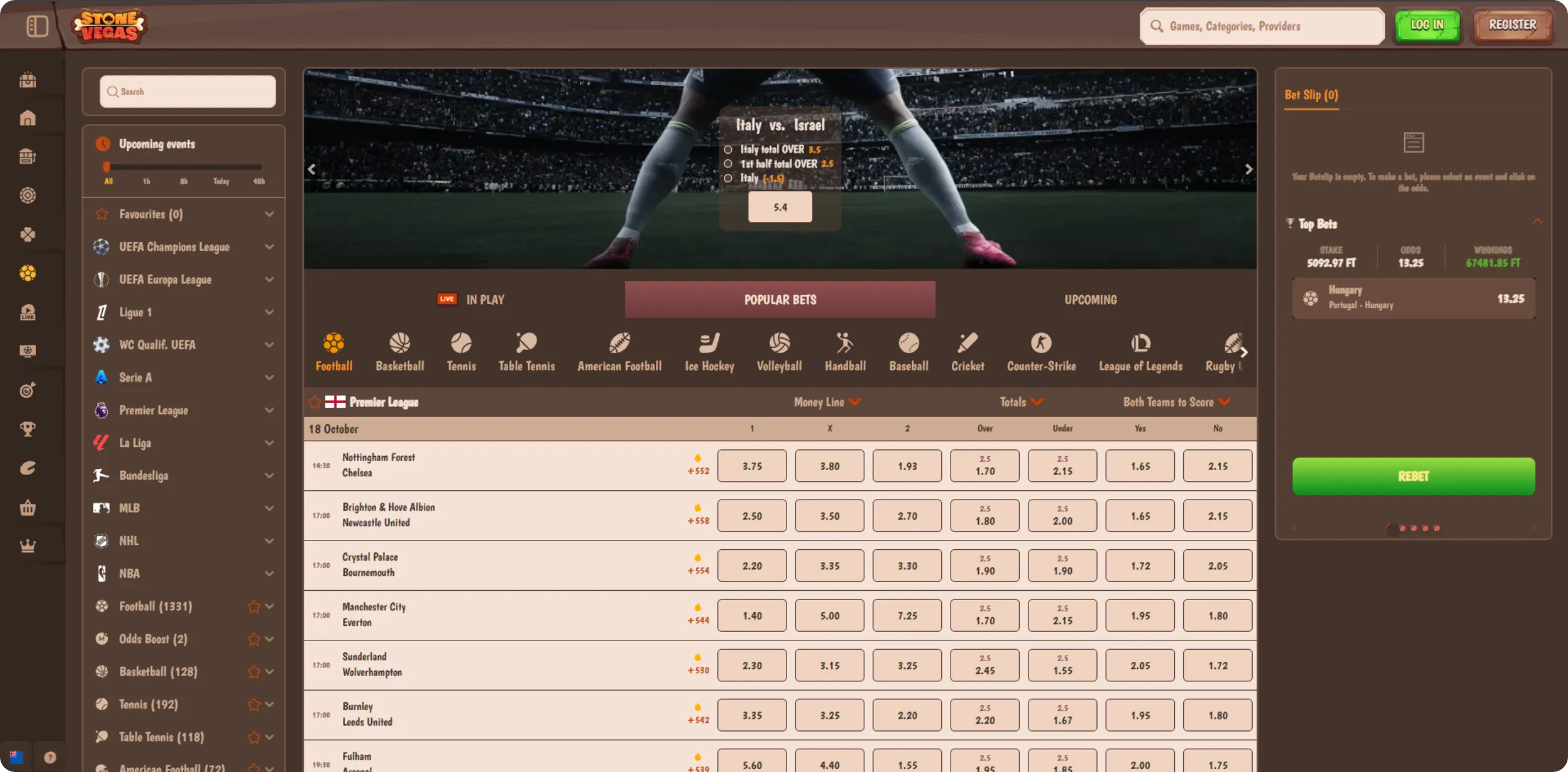 Stonevegas Free Bets