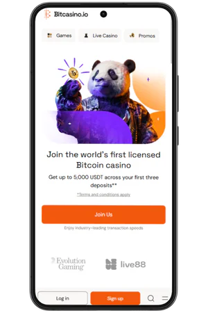 Bitcasino casino homepage