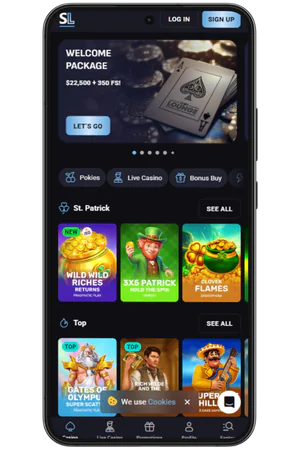 SlotLounge casino homepage